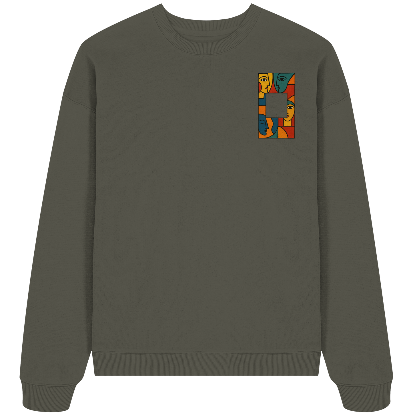 Face in Frame - Organic Oversize Sweatshirt