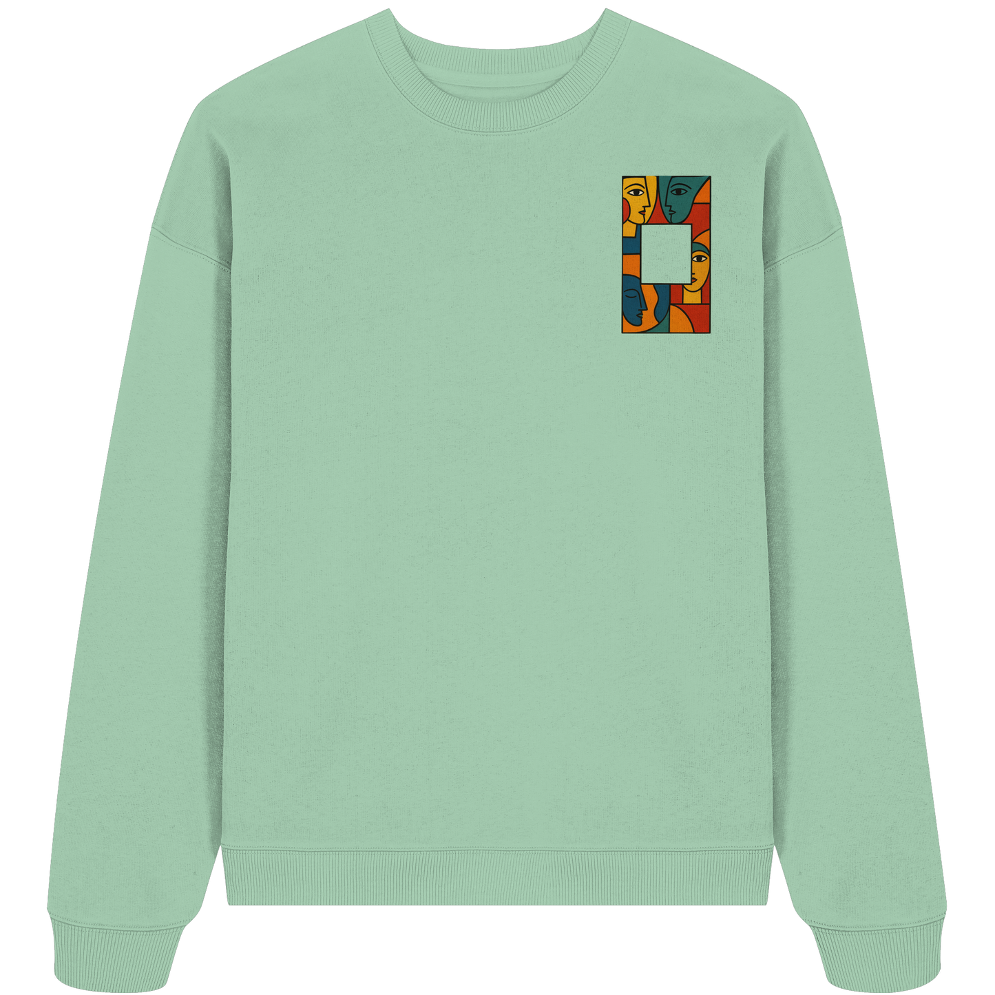 Face in Frame - Organic Oversize Sweatshirt