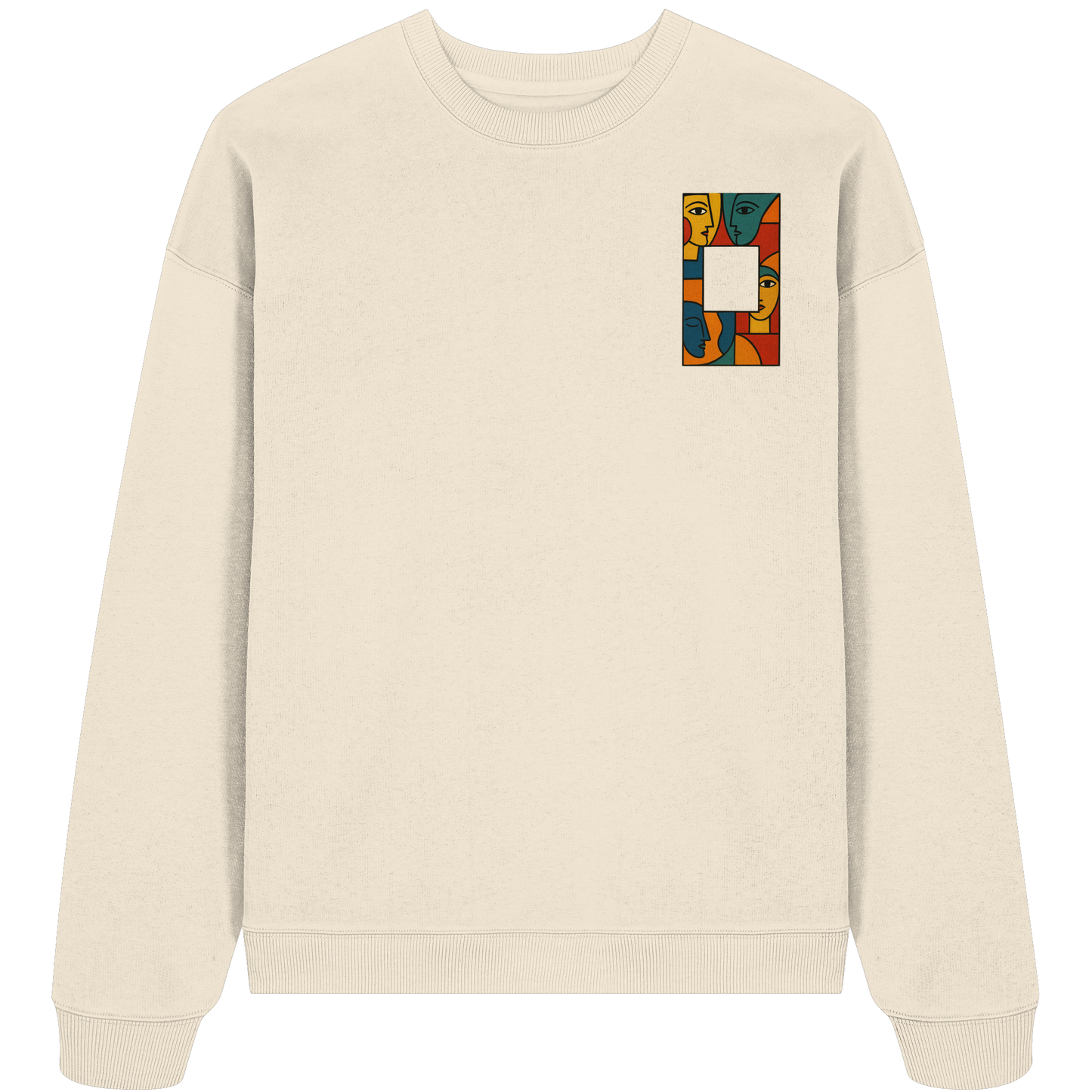 Face in Frame - Organic Oversize Sweatshirt