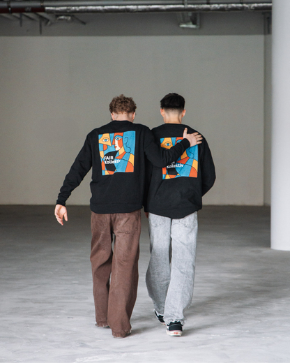 Face in Frame - Organic Oversize Sweatshirt