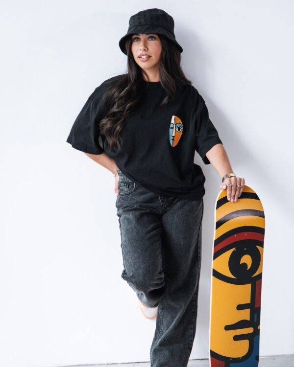Toxic Face - Organic Oversize Shirt – Bild 2